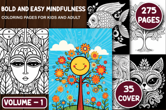 240 Bold and Easy Mindfulness Color Page: A Practical Creative Asset