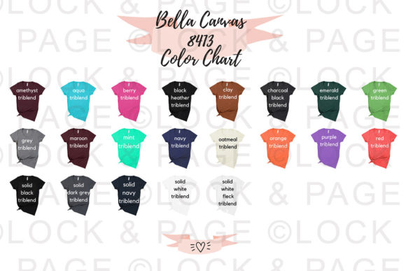 Bella Canvas 8413 Color Chart Mockup: Elevate Your Design Presentation