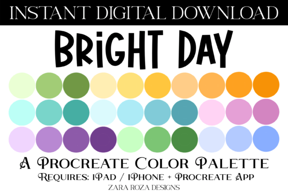 Bright Day Procreate Color Palette: A Creative Spark
