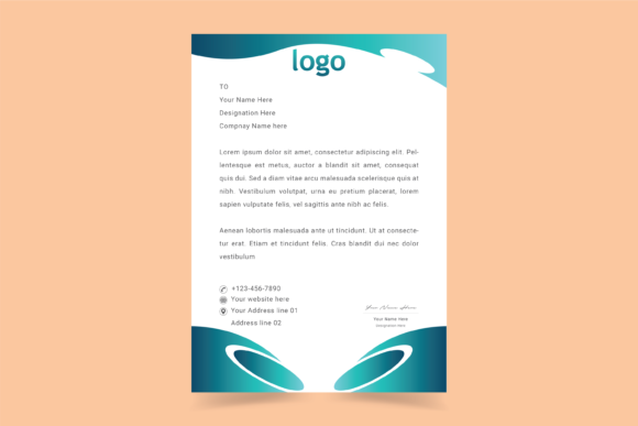 Clean Lines, Lasting Impression: The Gradient Color Letterhead Pad Template