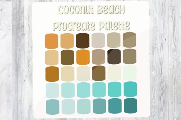 Coconut Beach Procreate Color Palette: Your Go-To for Coastal Vibes