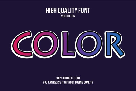 Color Vector Text Effect: Dynamic Editable Typography