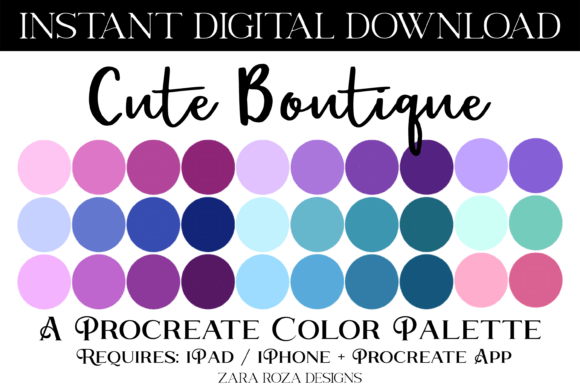 Cute Boutique Procreate Color Palette: Your Secret to Softer, More Polished Digital Art