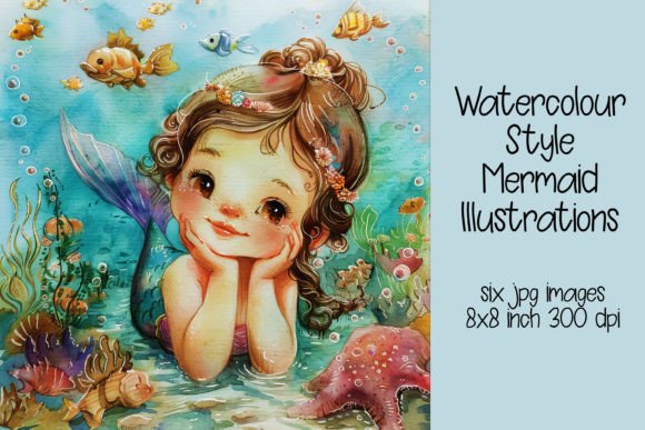 Enchanting Watercolour Mermaids for Your Creative Projects
