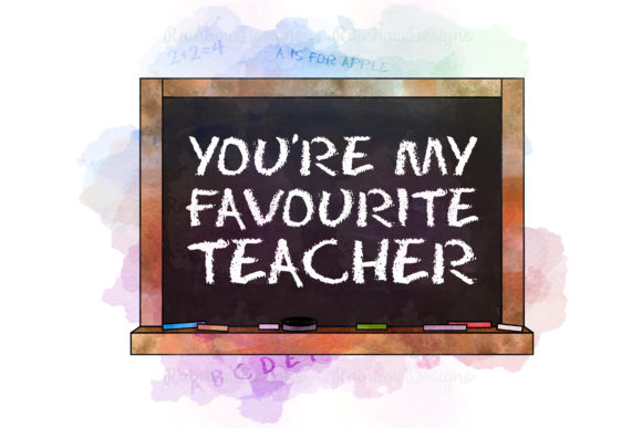 Favourite Teacher Watercolour ChalkBoard: A Creative Asset