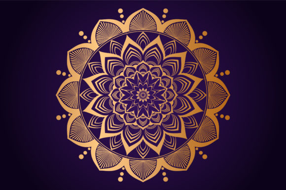 Gold Color Luxury Mandala Design: Elegance for Your Projects