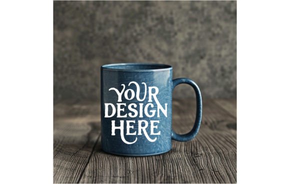 Mug Handle Color Denim Mug Mockup 13: Instant Download