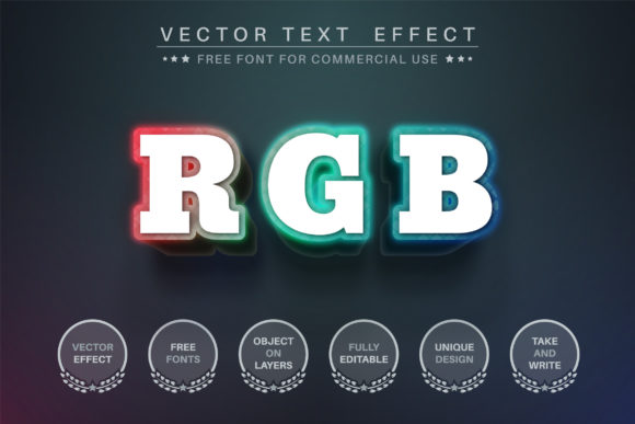 RGB Color: An Editable Text Effect for Dynamic Designs