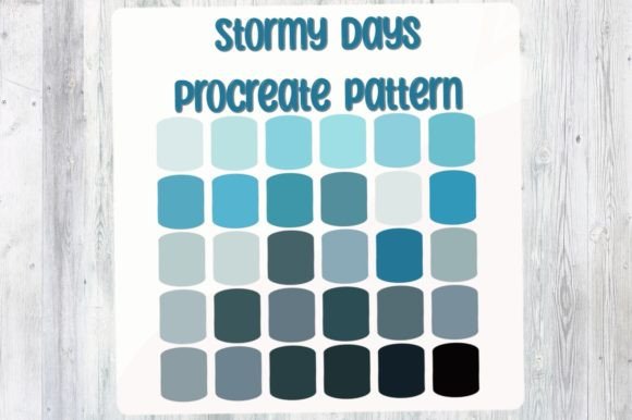 Stormy Days Procreate Color Palette: Moody Palettes for Rich Designs