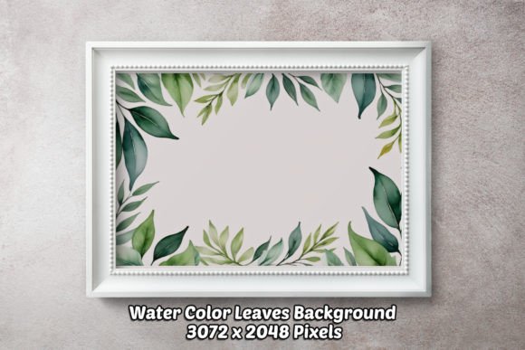 Water Color Leaves Background 05: A Botanical Canvas