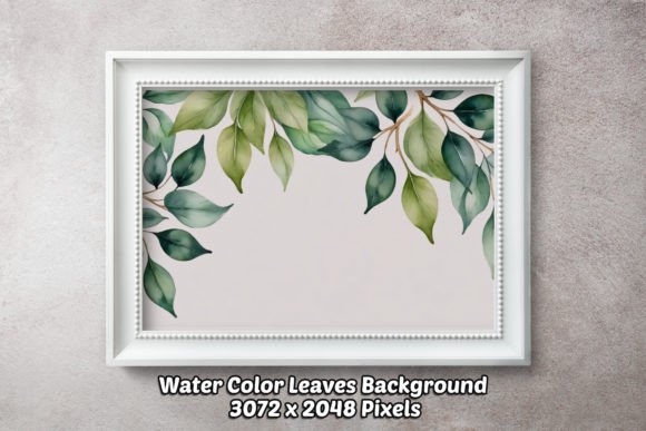 Water Color Leaves Background 06: Elevate Your Design Projects