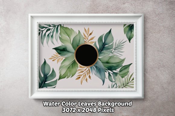 Water Color Leaves Background 07: A Designer's Botanical Asset