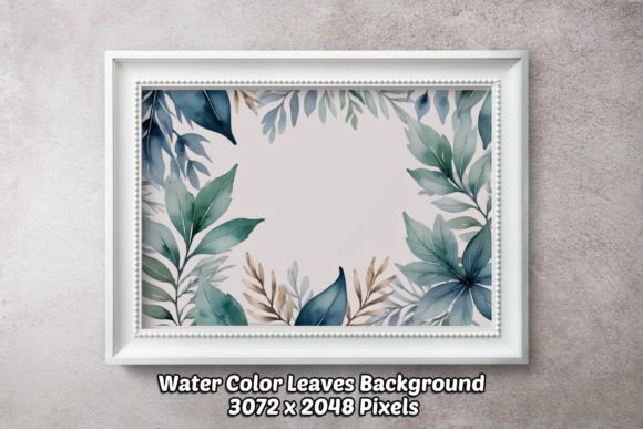 Water Color Leaves Background 12: A Designer's Organic Canvas