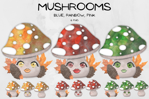 Watercolour Autumn Mushrooms: Nature-Inspired Art for Every Project